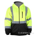 Felpe in pile foderata Mens Work Reflective Safety Giacca